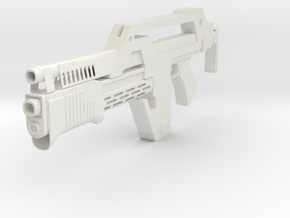 Colonial Marines M41A Pulse Rifle in White Natural Versatile Plastic: 28mm