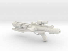E-11 Stormtrooper Blaster in White Natural Versatile Plastic: 28mm