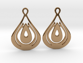 Drops Earrings in Polished Brass