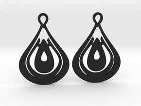 Drops Earrings in Black Premium Versatile Plastic