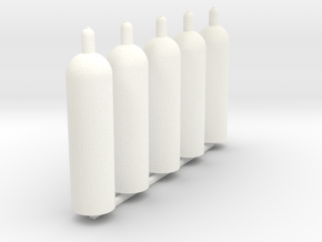 1:43 0 gauge propane gasbottle Propan Gasflaschen in White Processed Versatile Plastic