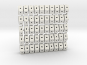 Roof Hex Layout2 (50) 72:1 Scale in White Natural Versatile Plastic