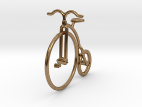 Vintage Bicycle Jewel in Natural Brass