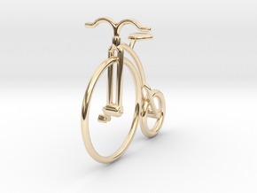 Vintage Bicycle Jewel in 14k Gold Plated Brass