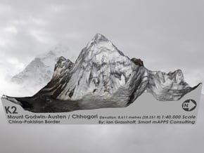 K2 / Mount Godwin-Austen: 8" in Full Color Sandstone