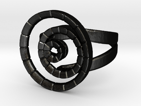 Anello Concentrico - Concentricity   in Matte Black Steel