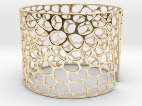 Voronoi Bracelet (Sizes S M L) #unique in 14k Gold Plated Brass: Medium