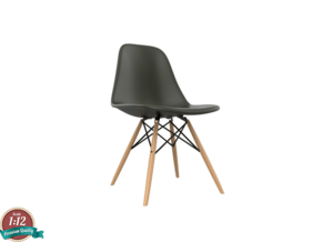 1:12 Miniature Eames DSW Chair - Charles Eames in White Natural Versatile Plastic: 1:12