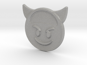 Evil Emoji Pendant in Aluminum