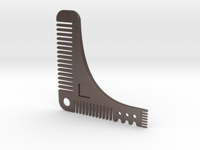 Perfect beard comb in Polished Bronzed Silver Steel