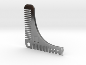 Perfect beard comb in Polished Silver