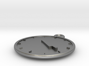 Clock Keychain - Four Twenty in Natural Silver