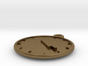 Clock Keychain - Four Twenty in Natural Bronze