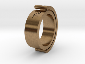 Mon: Fidget Ring in Natural Brass (Interlocking Parts)