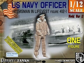 1/12 USN Officer Helmsman 412-1 in White Natural Versatile Plastic