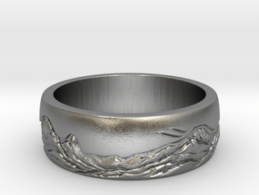 mountain ring in Natural Silver