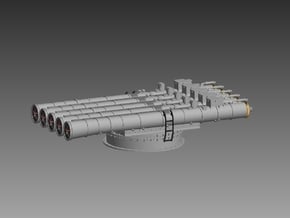 Soviet 5 tube torpedo launcher 1/100 in Tan Fine Detail Plastic