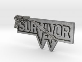 Survivor Pendant in Natural Silver