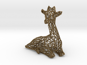 Giraffe wire frame in Natural Bronze: Extra Small