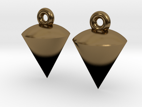 Plumb / Lot Earrings in Polished Bronze