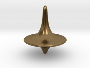 Forever Spin Golden Ratio Spiral Vortex Top in Natural Bronze