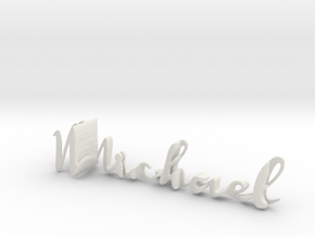3dWordFlip: Michael/Jayne in White Natural Versatile Plastic