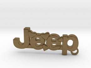 Jeep Keychain in Natural Bronze