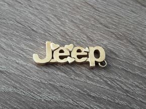 Jeep Keychain in Polished Brass