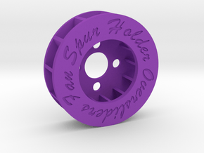 FAN SPUR HOLDER (COUNTER-CLOCKWISE ROTATION) in Purple Processed Versatile Plastic