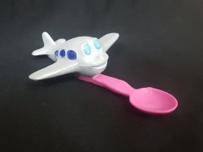 Spoon part of Plane Spoon Baby Feeder in White Processed Versatile Plastic