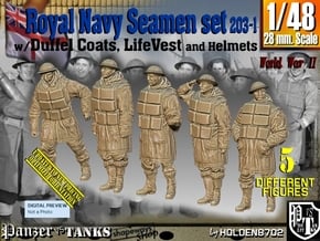 1/48 Royal Navy D-Coat+Lifevst Set203-1 in Tan Fine Detail Plastic
