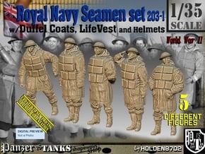 1/35 Royal Navy D-Coat+Lifevst Set203-1 in Smooth Fine Detail Plastic