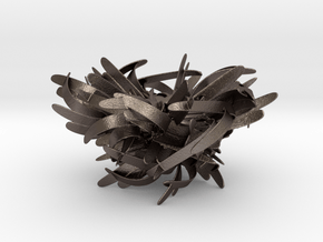 The Nest in Polished Bronzed Silver Steel: Large