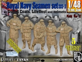 1/48 Royal Navy D-Coat+Lifevst Set203-3 in Tan Fine Detail Plastic