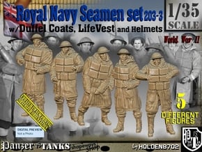 1/35 Royal Navy D-Coat+Lifevst Set203-3 in Smooth Fine Detail Plastic