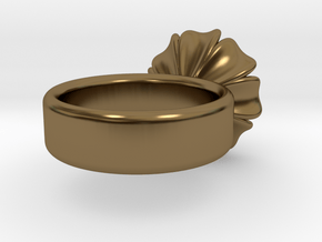 Flower Ring in Polished Bronze