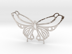 Butterfly pendant in Rhodium Plated Brass