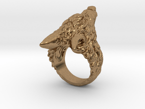 Wolf Ring in Natural Brass: 5 / 49