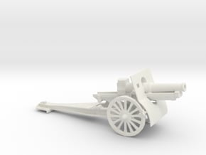 155 mm gun Short model 1917 1/56 ww1 artillery 28m in White Natural Versatile Plastic