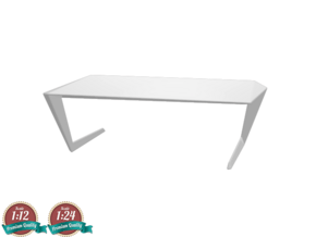Miniature Table N7 - Casamania in White Natural Versatile Plastic: 1:24