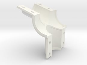 Rear BB shell mold, front in White Natural Versatile Plastic
