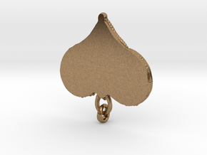 Interlocking Knot Heart Pendant in Natural Brass (Interlocking Parts)