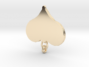 Interlocking Knot Heart Pendant in 14k Gold Plated Brass