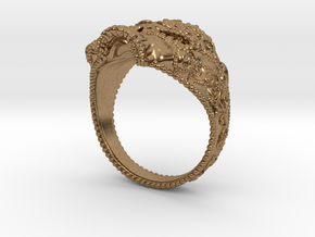 Filigree Skull Ring in Natural Brass: 6 / 51.5