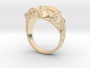 Filigree Skull Ring in 14K Yellow Gold: 6 / 51.5