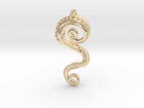 Tentacle Pendant in 14k Gold Plated Brass