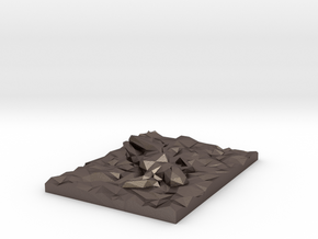 Sleeping Beauty Lowpoly in Polished Bronzed Silver Steel: Extra Small
