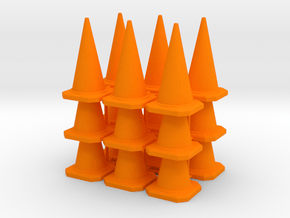 1/35 or 1/32 scale RC cones in Orange Processed Versatile Plastic