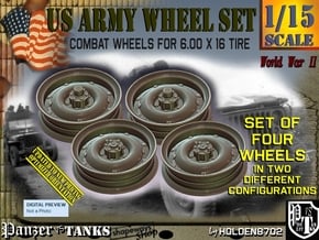 1/15 RIMS for 600x16 both sides Set in Tan Fine Detail Plastic