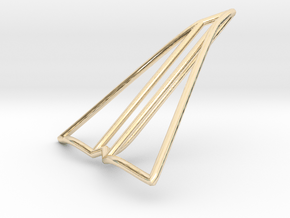Paper plane jewelry in 14k Gold Plated Brass